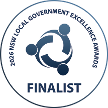 2026 NSW Local Government Excellence Awards Finalist in Special Initiative Category 2026 NSW Local Government Excellence Awards Finalist Badge